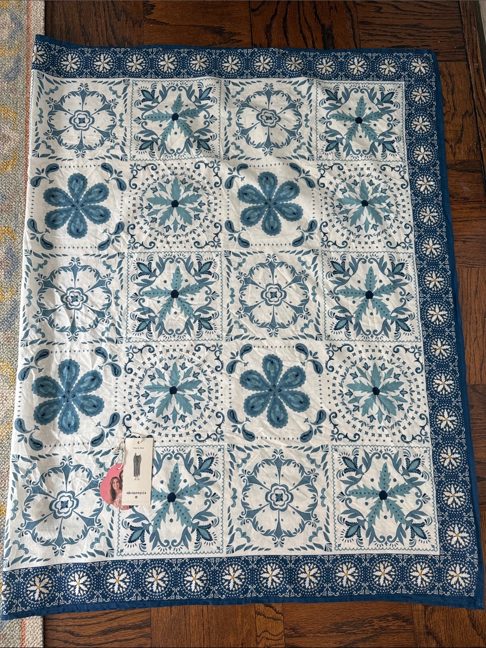 Target x aguabendita Blue & White Swim Sarong - Lightweight Cover-Up